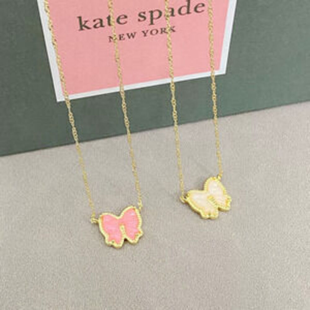 kate spade Bow Pendant Necklace Gold Plated Copper